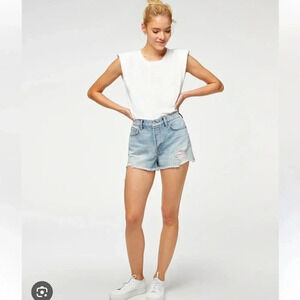 MONROE CUT-OFF SHORT IN COSMIC BLUE RIGID 7 for all man kind - size 24 NWT